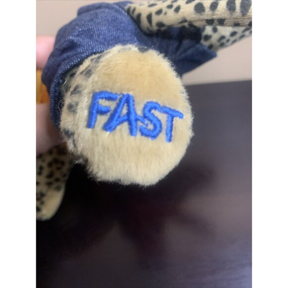 FAST Hard Hat Cheetah Leopard Plush Stuffed Animal Toy 8.25" Laying Flat - Picture 5 of 7